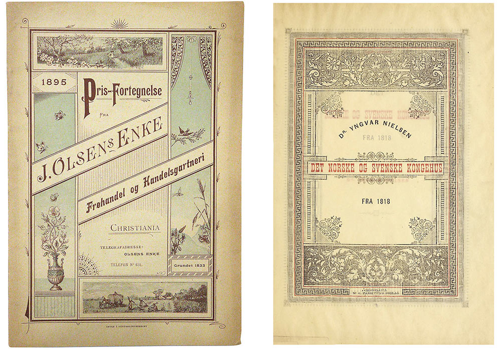 Cover Prisfortegnelse fra Olsens enke