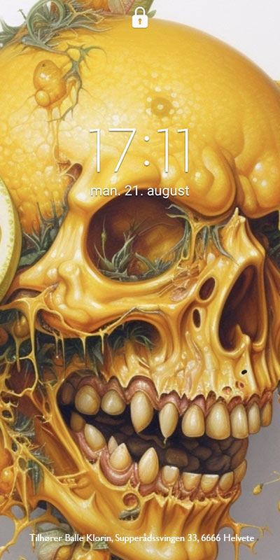 Kontaktinfo på Samsungs låsskjerm