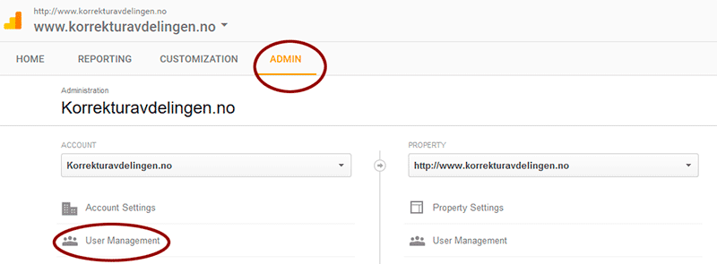 Google Analytics User Management