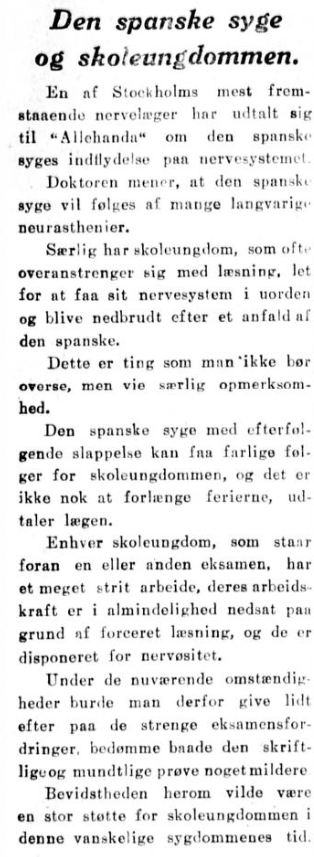 Spanskesyken 25.10.1918