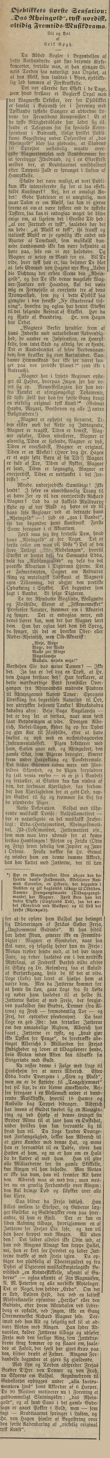 Wagners Rheingold: Fredriksstad Tilskuer 1876.08.22